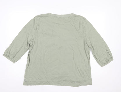 Womens UK Size 20 David Emanuel Green Tunics Blouse