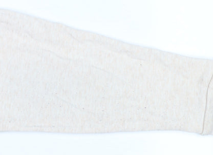 Womens UK Size 14 Warehouse Beige Jersey T-Shirt