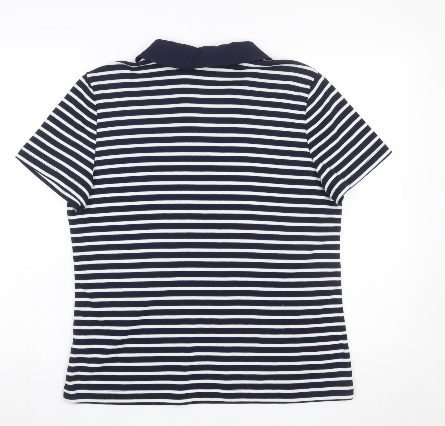Womens UK Size M Bm Casual Blue Basic Polo