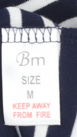 Womens UK Size M Bm Casual Blue Basic Polo