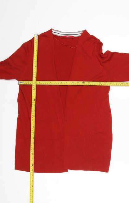 Womens UK Size 10 s.Oliver Red Cardigan Jumper