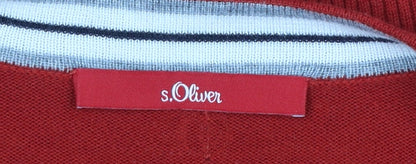 Womens UK Size 10 s.Oliver Red Cardigan Jumper