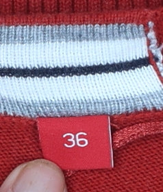 Womens UK Size 10 s.Oliver Red Cardigan Jumper