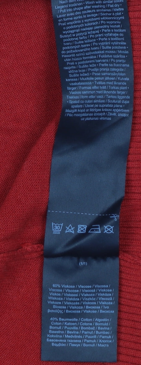 Womens UK Size 10 s.Oliver Red Cardigan Jumper