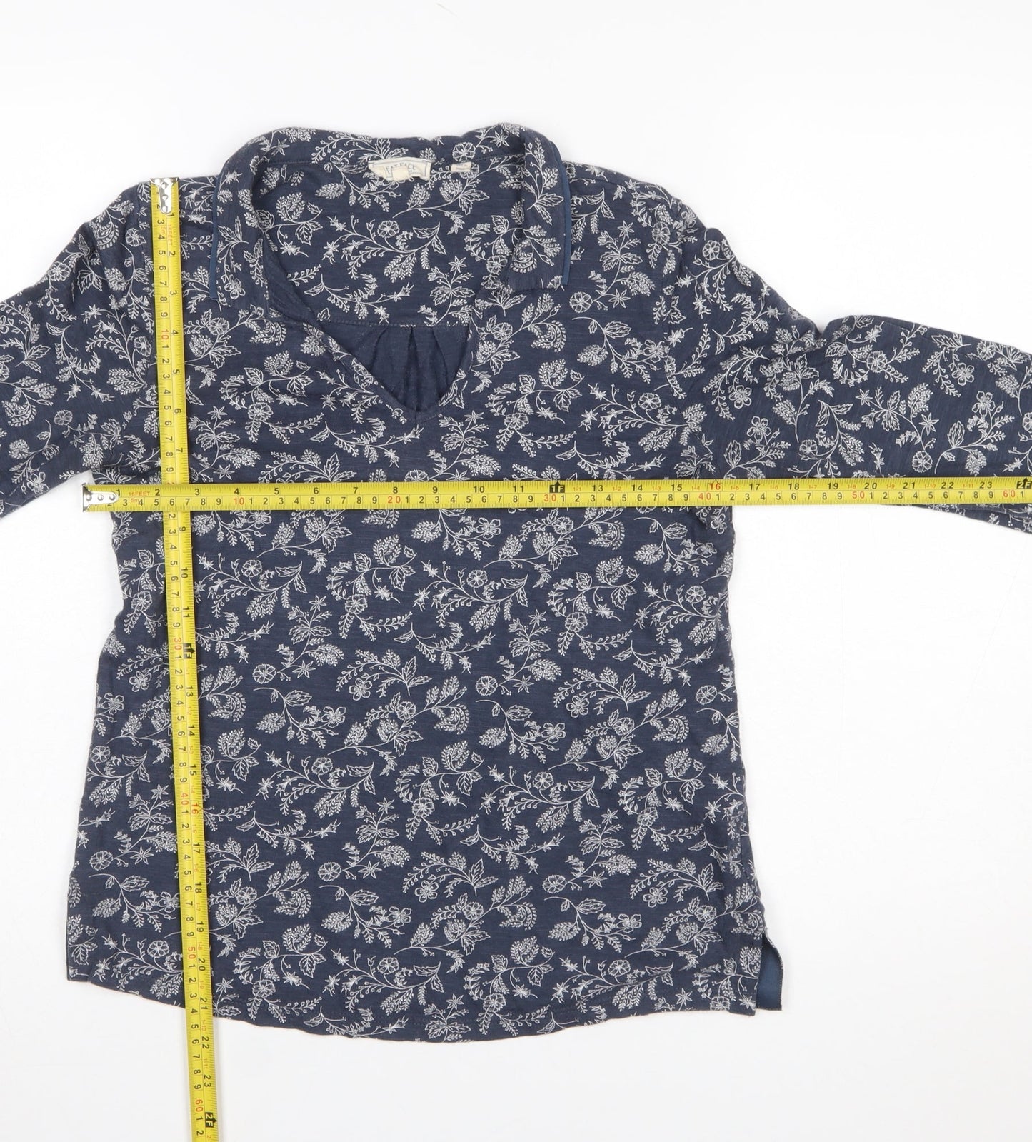 Womens UK Size 8 FatFace Blue Tunic Blouse
