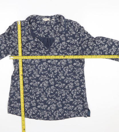 Womens UK Size 8 FatFace Blue Tunic Blouse