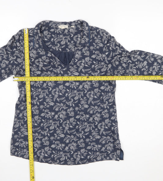 Womens UK Size 8 FatFace Blue Tunic Blouse