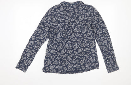 Womens UK Size 8 FatFace Blue Tunic Blouse