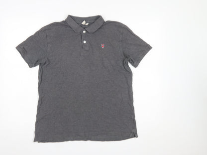 Knowledge Cotton Apparel Men's Grey Organic Cotton Polo Shirt L