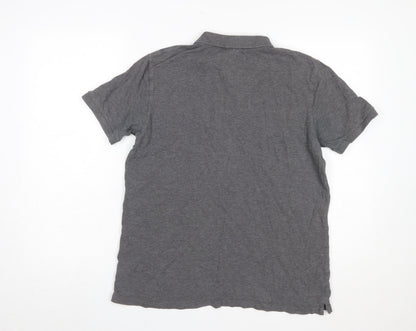 Knowledge Cotton Apparel Men's Grey Organic Cotton Polo Shirt L