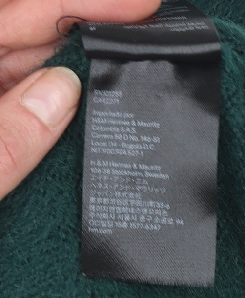 Womens UK Size XS H&M Green Pullover Jumper
