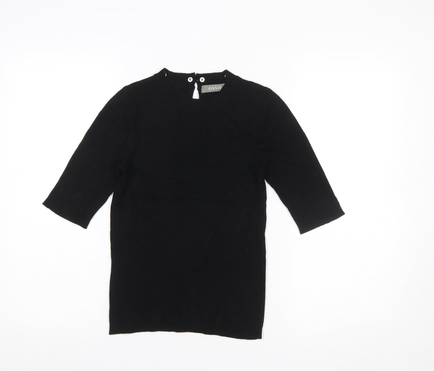 Womens UK Size 8 Oasis Black Basic Blouse