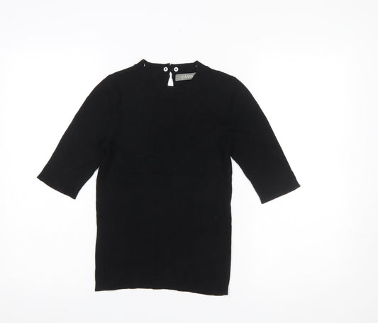 Womens UK Size 8 Oasis Black Basic Blouse