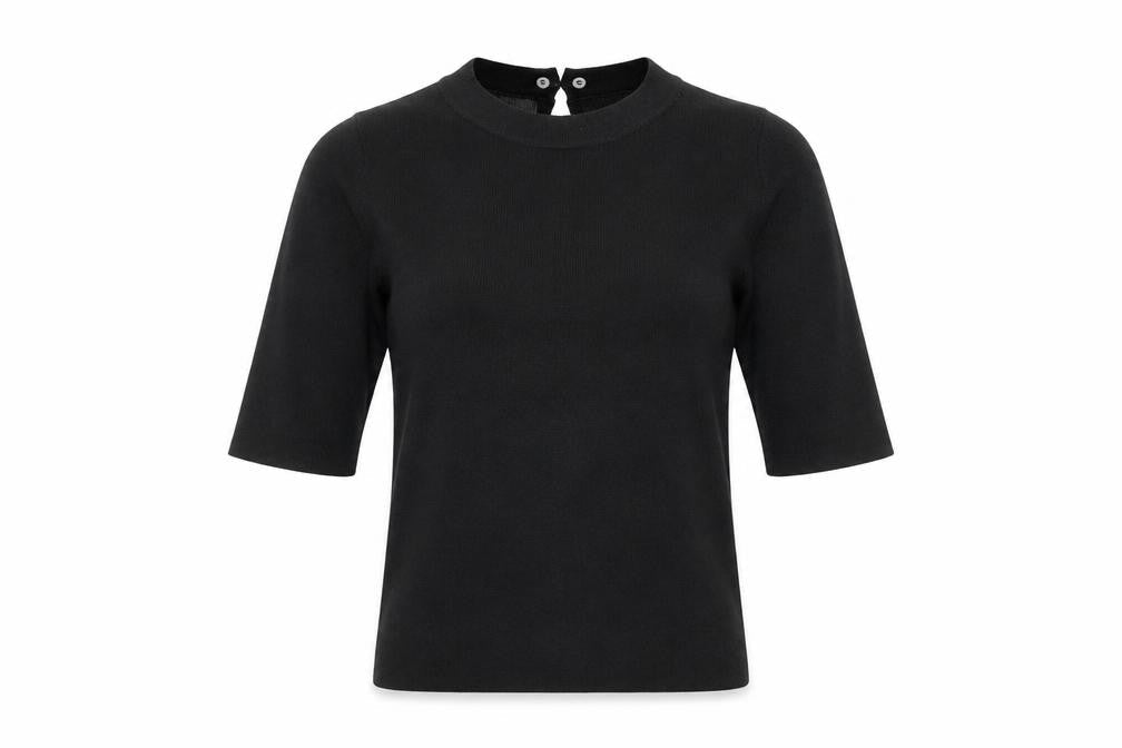 Womens UK Size 8 Oasis Black Basic Blouse