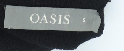 Womens UK Size 8 Oasis Black Basic Blouse
