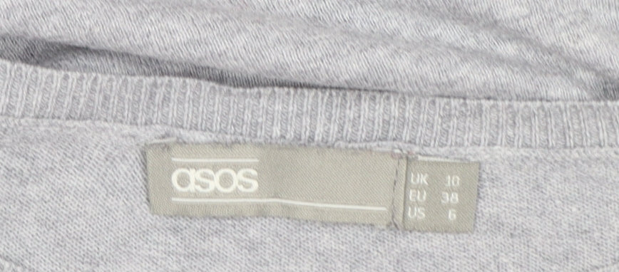Womens UK Size 10 ASOS Grey Pullover Jumper