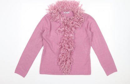 Womens UK Size S South Lodge Pink Pullover Jumper
