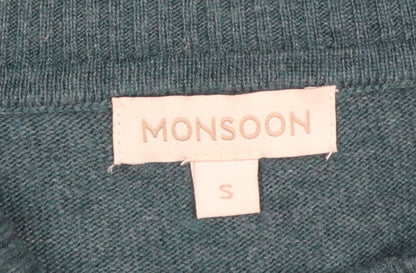 Womens UK Size S Monsoon Green Pullover Jumper