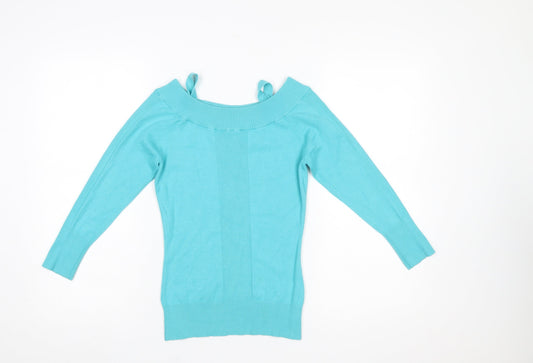 Womens UK Size 10 WEST ONE Blue Pullover Jumper