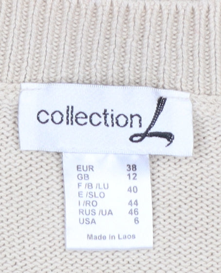 Womens UK Size 12 Collection L Beige Pullover Jumper