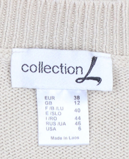 Womens UK Size 12 Collection L Beige Pullover Jumper