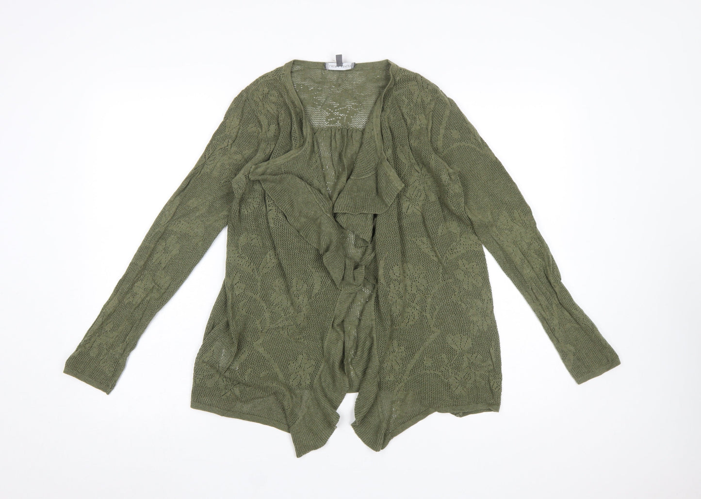 Womens UK Size 12 Laura Ashley Green Cardigan Jumper