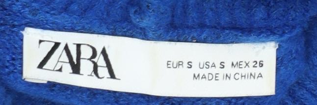 Womens UK Size S Zara Blue Pullover Jumper