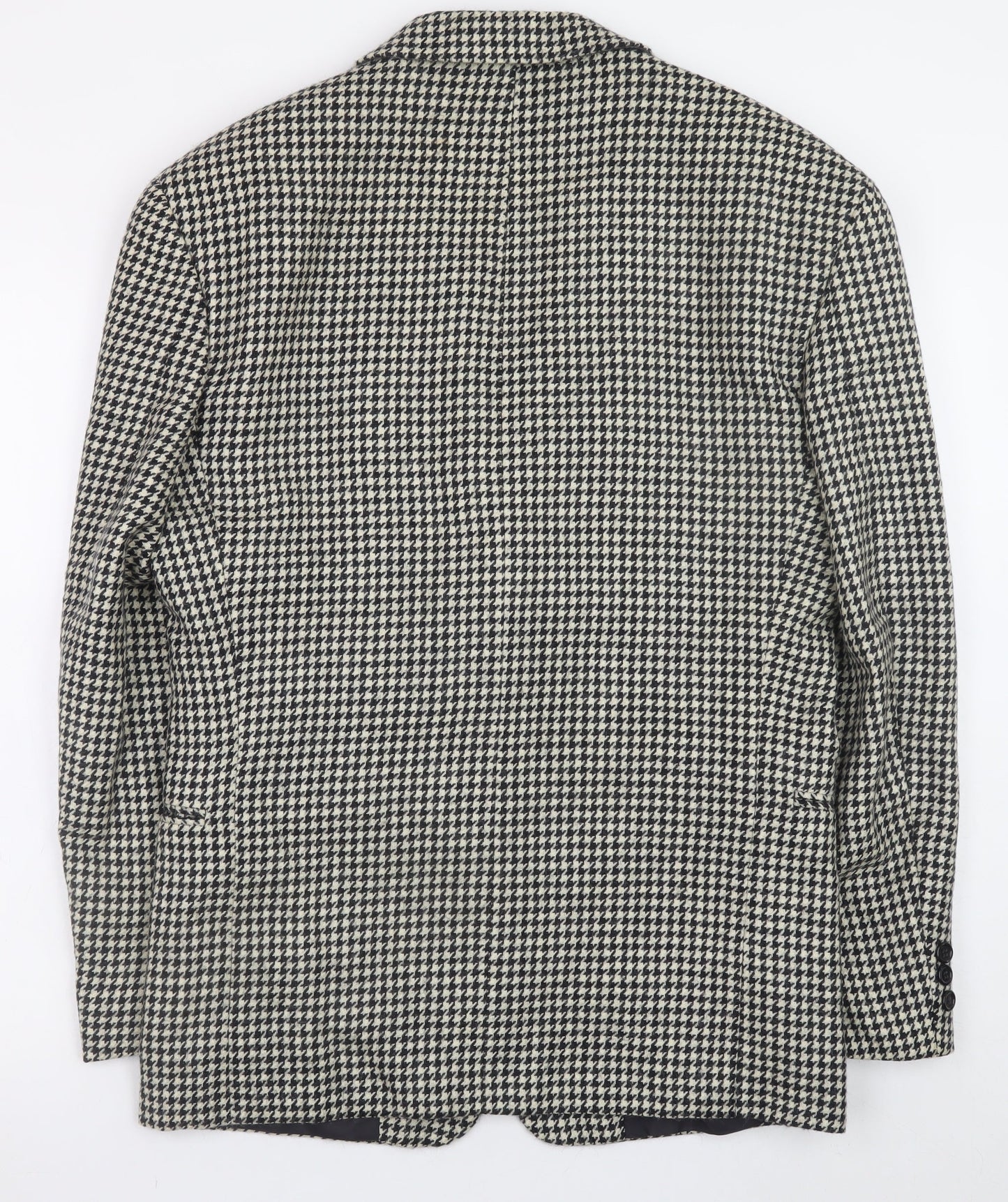 Burton Men's Black Houndstooth Wool Blazer Jacket 36R