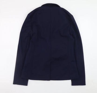 GAP Women's Navy Blue Blazer Jacket Size 10 Slim Fit Single-Breasted