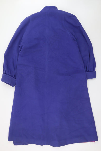 Lampert London Women's Blue Wool Long Overcoat Size 12