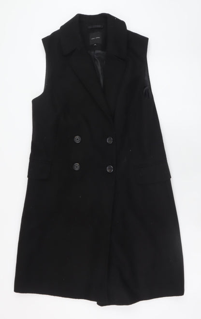 New Look Women’s Black Sleeveless Mid-Length Waistcoat Size 12