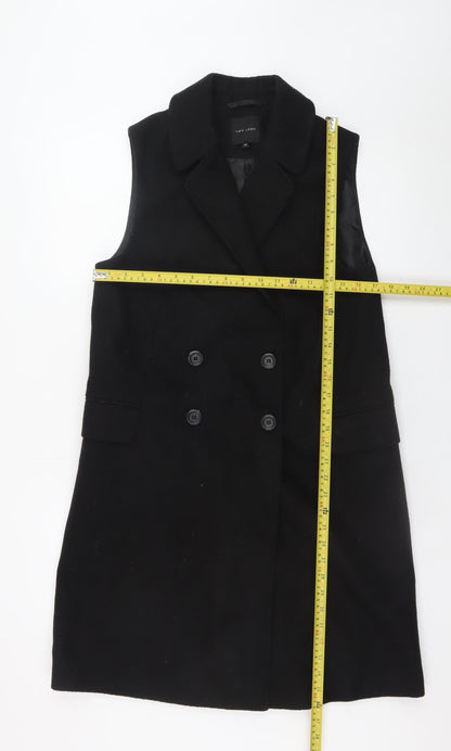 New Look Women’s Black Sleeveless Mid-Length Waistcoat Size 12