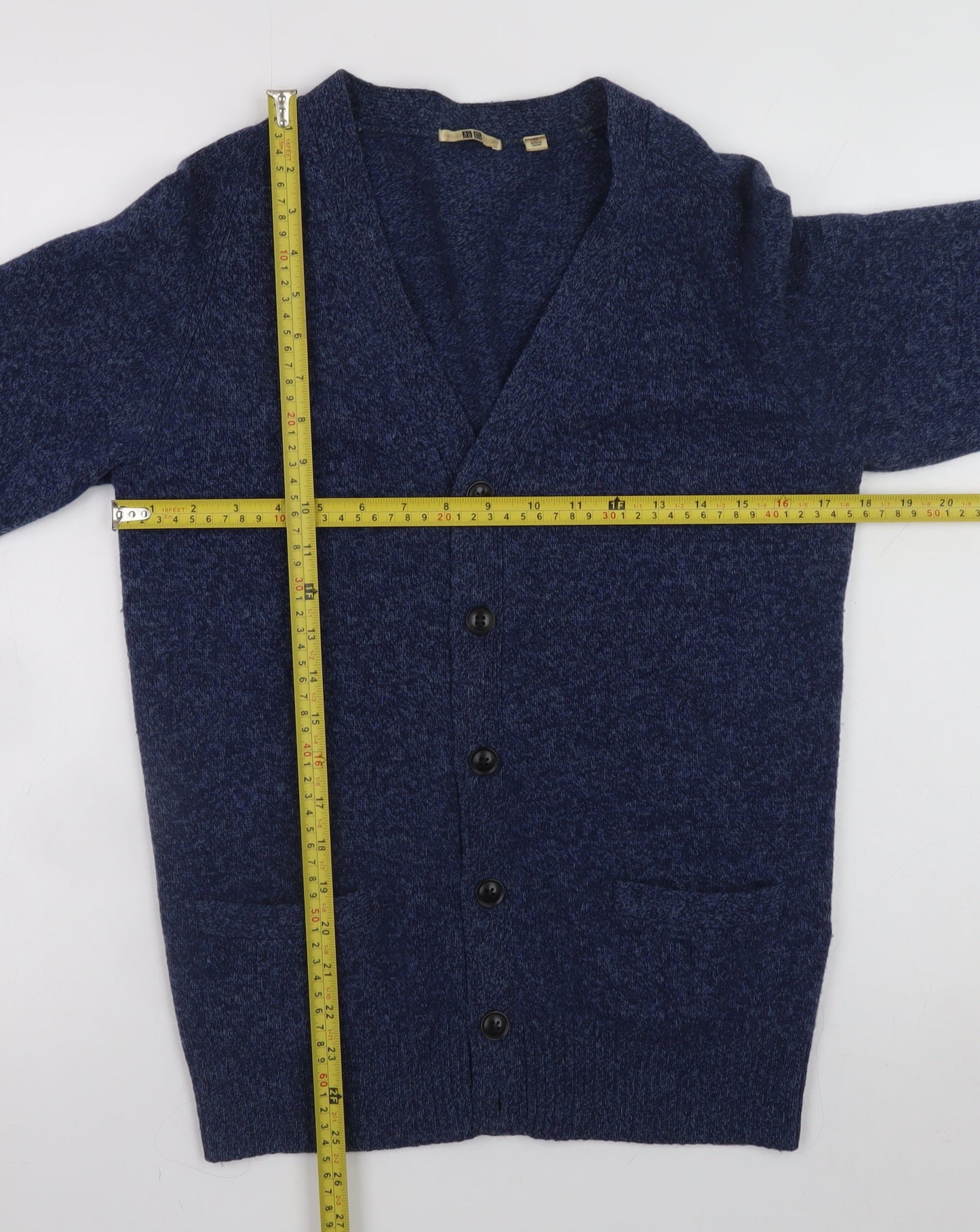 Womens UK Size XS Uniqlo Blue Cardigan Jumper