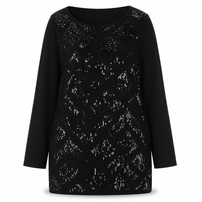 Marks and Spencer Per Una Women Black Size 18 Sequin Knit Jumper
