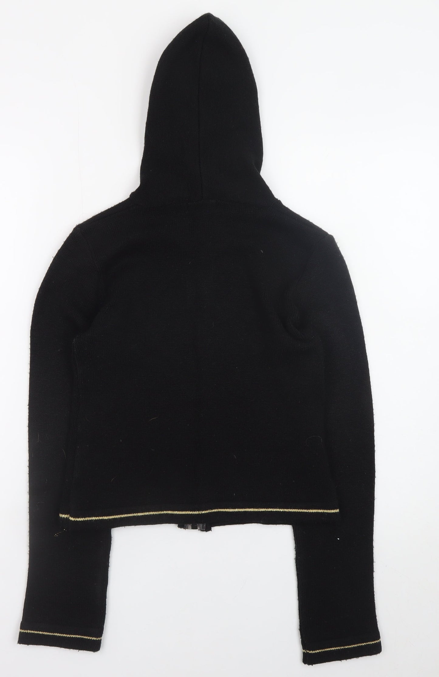 Womens UK Size 4 Pimkie Black Full Zip Jumper