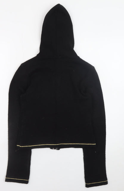Womens UK Size 4 Pimkie Black Full Zip Jumper