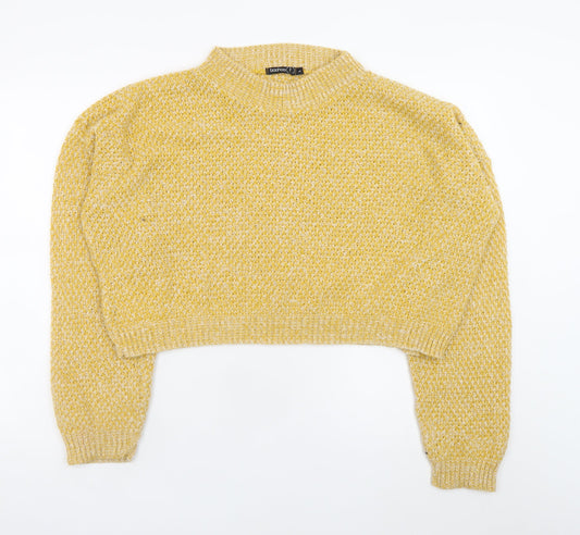 Womens UK Size L Boohoo Yellow Pullover Jumper