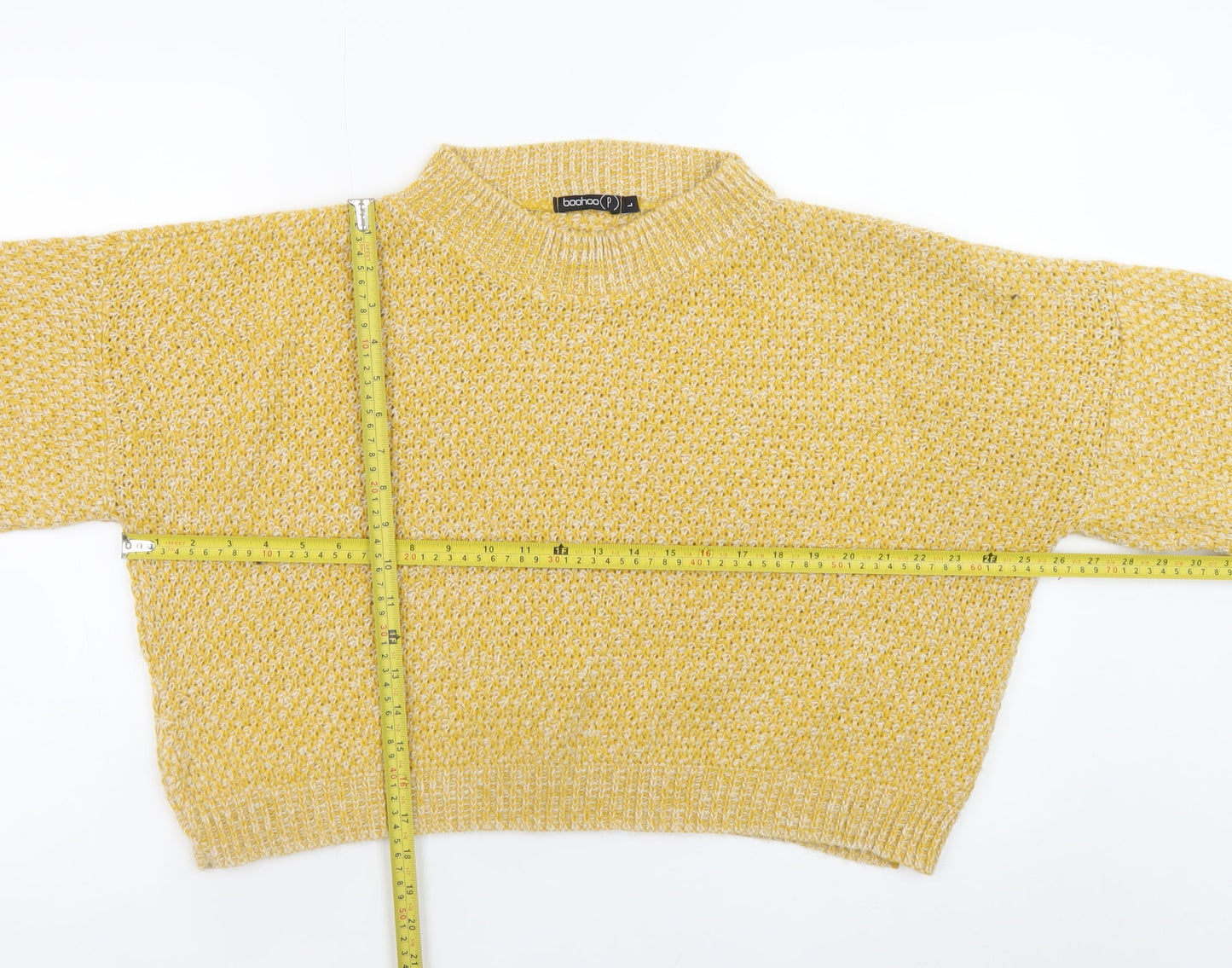 Womens UK Size L Boohoo Yellow Pullover Jumper