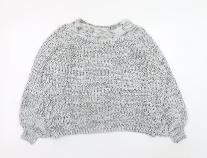 New Look Women's Grey Chunky Knit Pullover Jumper Size M
