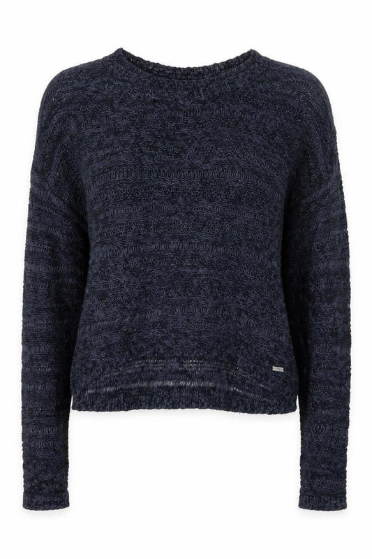 Abercrombie & Fitch Women's Blue Open-Knit Pullover Jumper Size S
