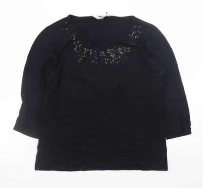 Womens UK Size 10/12 Tigi Wear Black Pullover Jumper