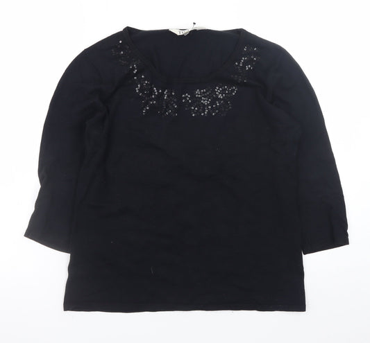 Womens UK Size 10/12 Tigi Wear Black Pullover Jumper