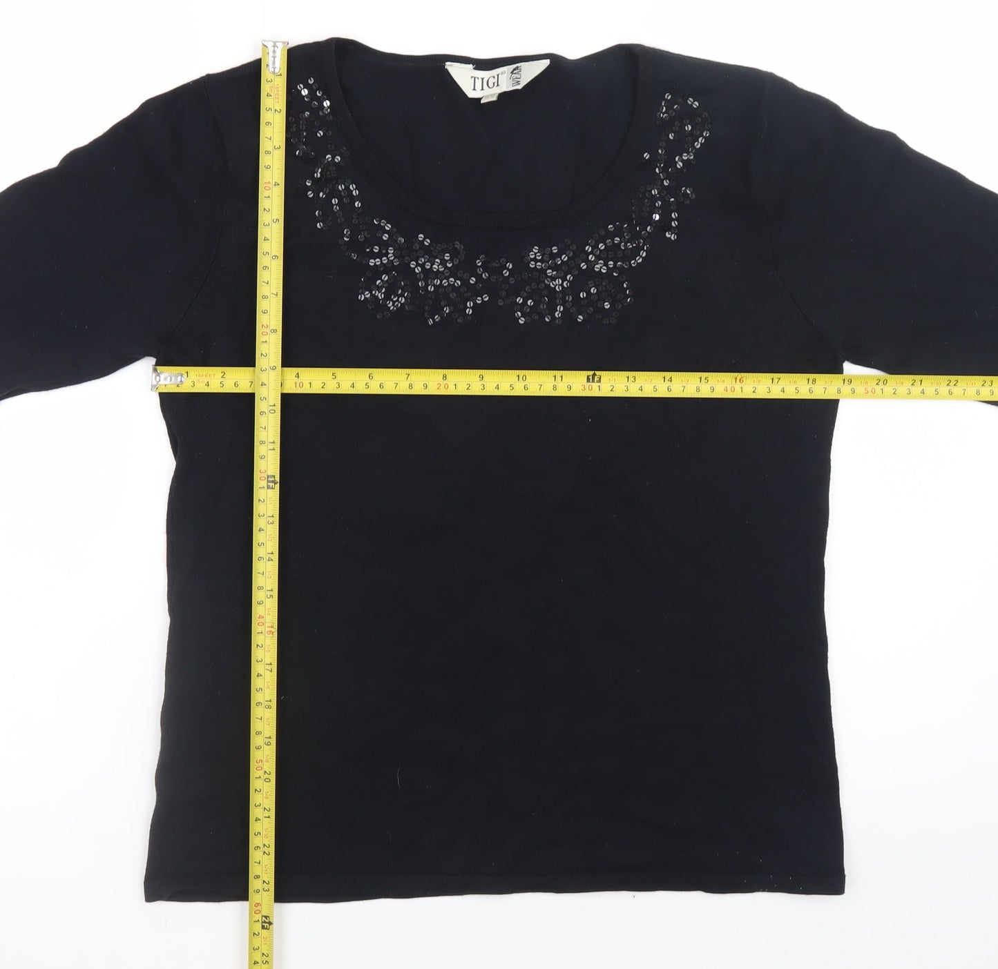 Womens UK Size 10/12 Tigi Wear Black Pullover Jumper
