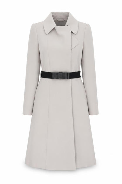 H&M Womens Beige Long Belted Trench Coat Size 10