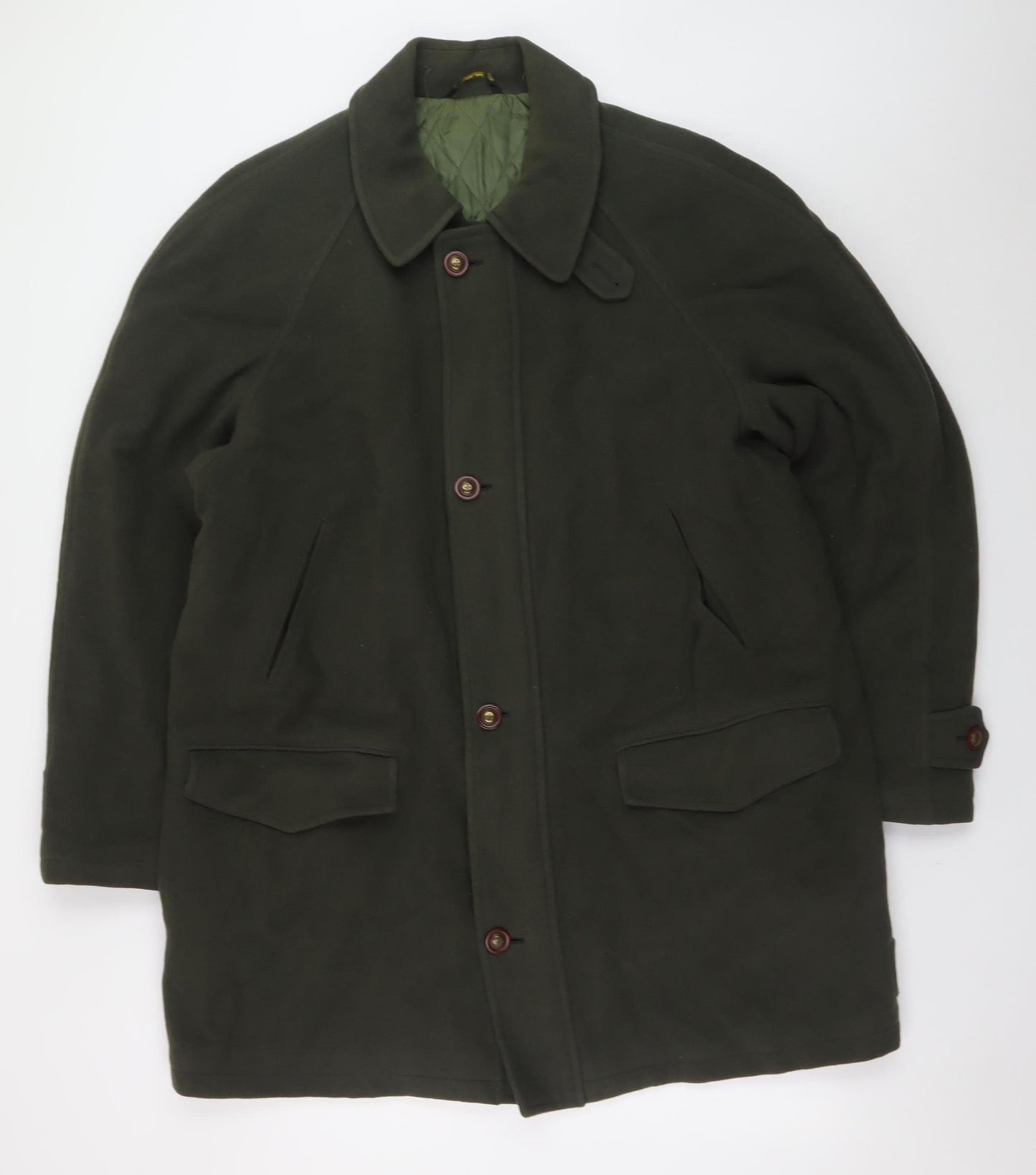 Mens UK Size L House of Fraser Green Overcoat