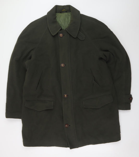 Mens UK Size L House of Fraser Green Overcoat