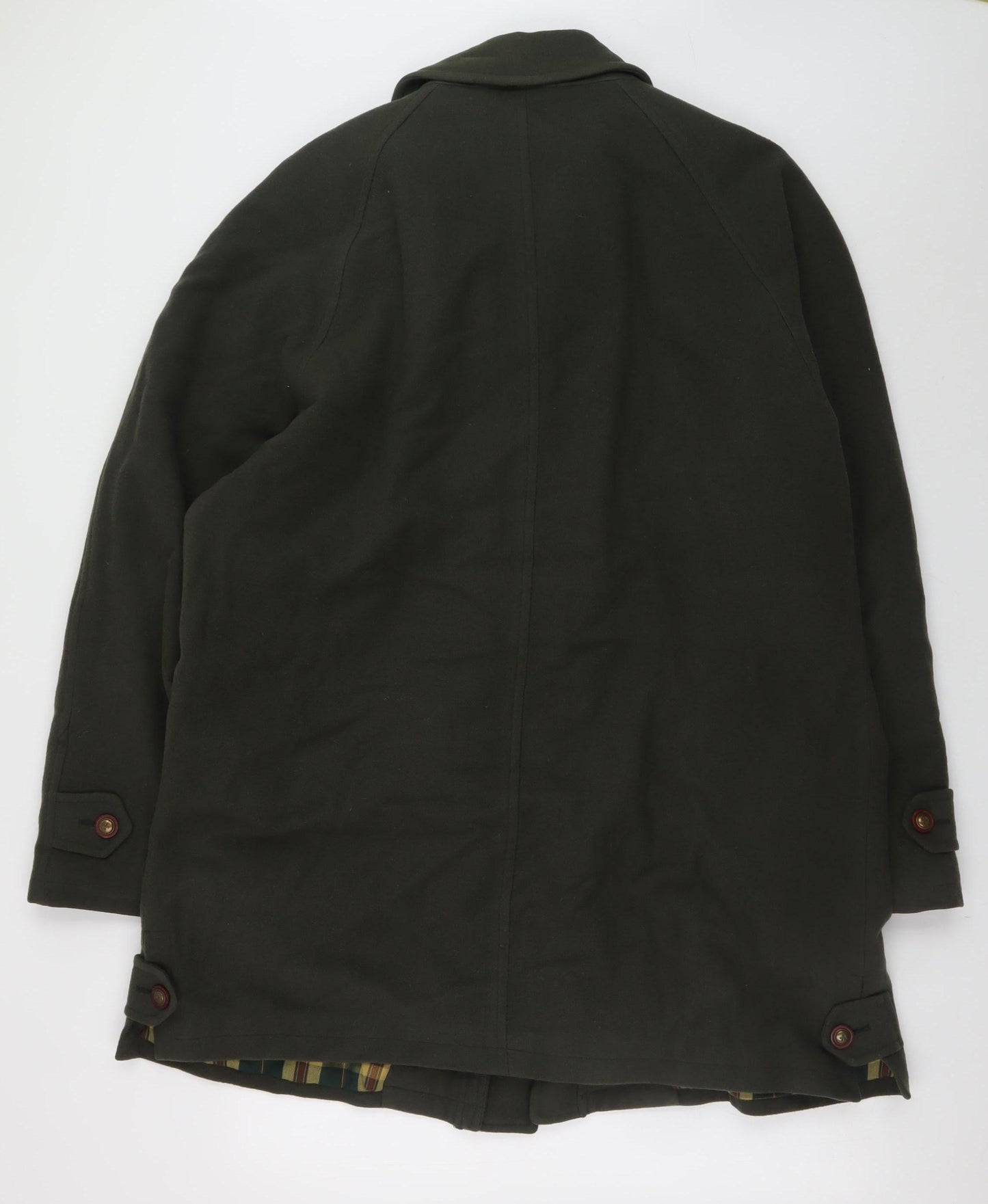 Mens UK Size L House of Fraser Green Overcoat