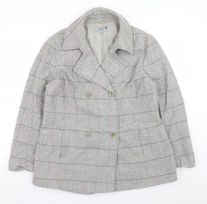 Womens UK Size 16 Marks and Spencer Grey Pea Coat