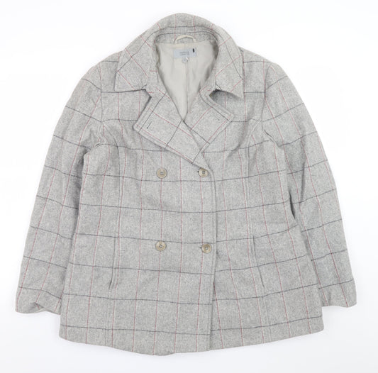 Womens UK Size 16 Marks and Spencer Grey Pea Coat