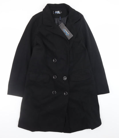 Womens UK Size M RVHSWDS Black Pea Coat